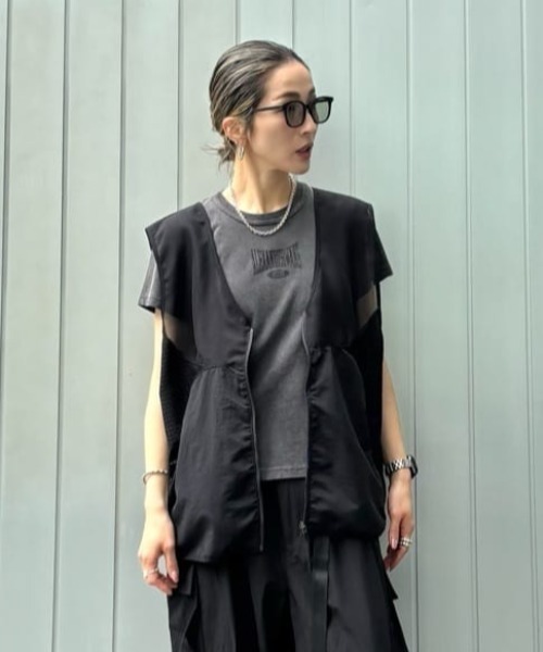 ベスト ジレ WHITELAND/ホワイトランド/NYLON VEST レディース メンズ