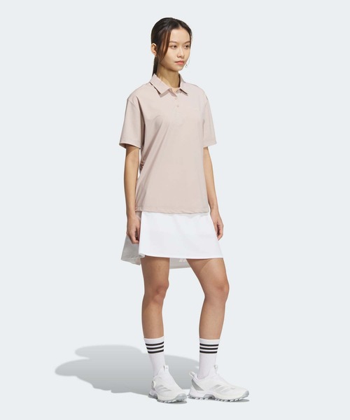 ポロシャツ ポロ アディゼロ バックプリント 半袖シャツ「adidas Golf/アディダスゴルフ」 レディース adidas ポロシャツ ポロ アディゼロ バックプリント 半袖シャツ