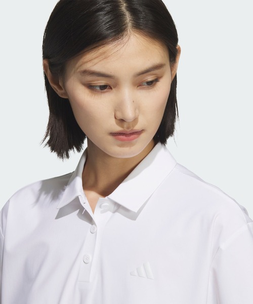 ポロシャツ ポロ アディゼロ バックプリント 半袖シャツ「adidas Golf/アディダスゴルフ」 レディース adidas ポロシャツ アディゼロ バックプリント 半袖シャツ
