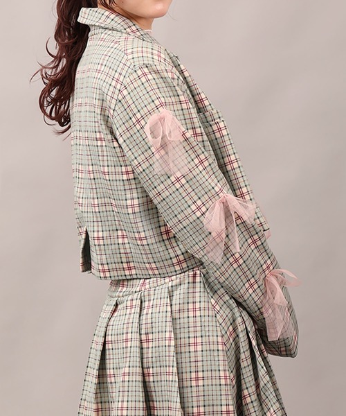 ジャケット テーラードジャケット 「HOOK」for girls チュールリボン