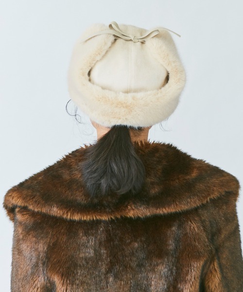 「kaorinomori」 キャップ M/57.5cm ホワイト レディース_画像3