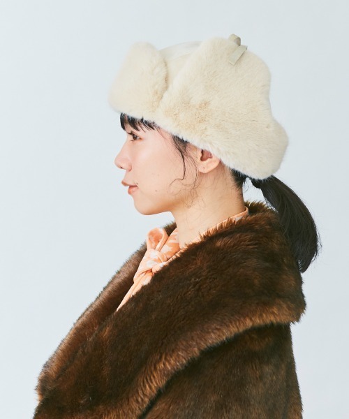 「kaorinomori」 キャップ M/57.5cm ホワイト レディース_画像6