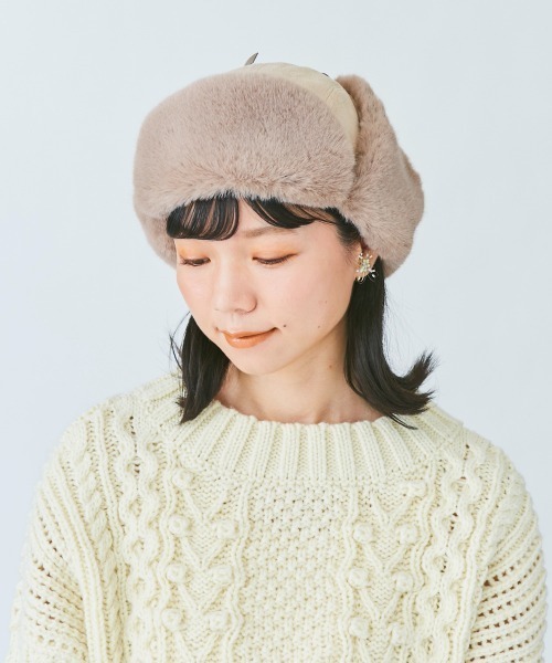 「kaorinomori」 キャップ M/57.5cm ホワイト レディース_画像8