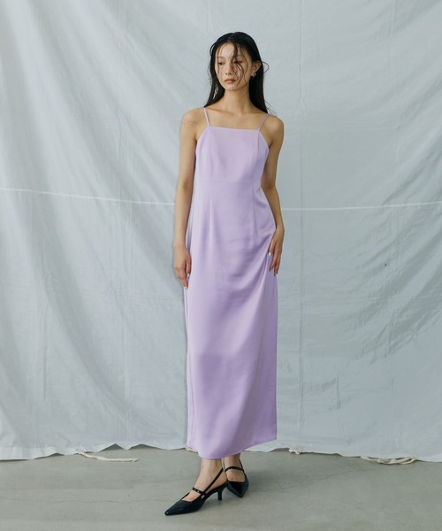ANDRESD サテンミニマルドレス　レースドレス【2点セット】 ANDRESD ドレス サテンミニマルドレス / satin minimal dress