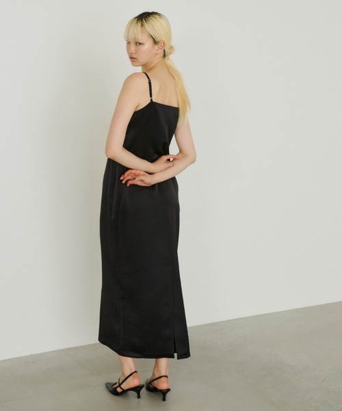 ANDRESD ドレス satin minimal dress / サテンミニマルドレス