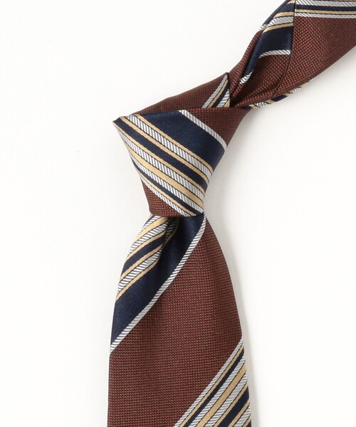 BEAMS F（ビームスF） ネクタイ FRANCO BASSI / シルク ストライプ