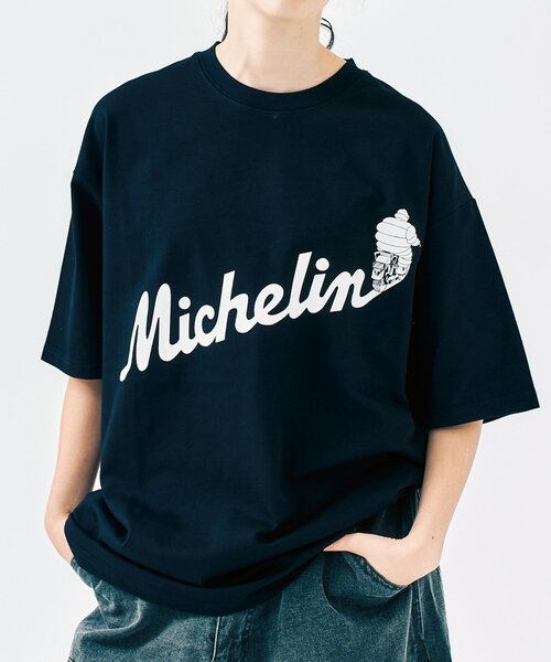 417 EDIFICE tシャツ Michelin × プリントTシャツ メンズ