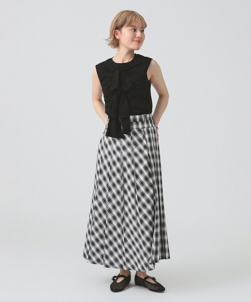 Ray BEAMS（レイ ビームス） tシャツ フロント リボン ノースリーブ