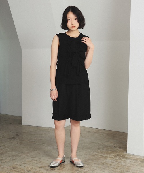 Ray BEAMS（レイ ビームス） tシャツ フロント リボン ノースリーブ