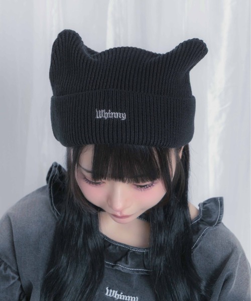 Whinny ニット帽 ニットキャップ Whinny/くつろぎねこパンチ帽