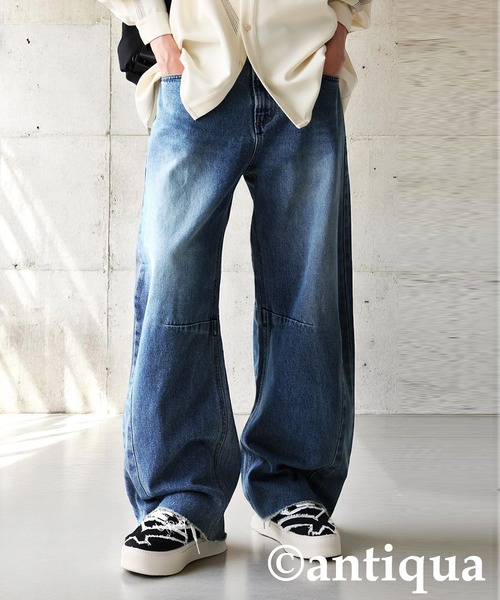 アンティカ 完売品 デニム ジーンズ antiqua（アンティカ） ジーンズ デニム デニムパンツ フリンジカーブ