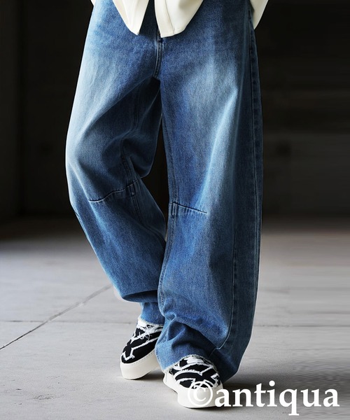 アンティカ 完売品 デニム ジーンズ antiqua（アンティカ） ジーンズ デニム デニムパンツ フリンジカーブ