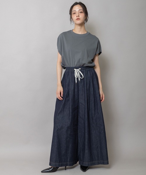 munich★スラブデニムワイドパンツ★美品 Munich（ミューニック） ワイドパンツ ジーンズ デニム デニムパンツ