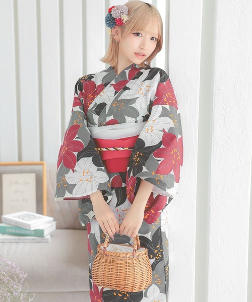 〈ちびた〉浴衣・しわへこ帯・下駄＆Sugar 帯飾りモカ 4点セット to037-01-2.jpg?fitin=272:272