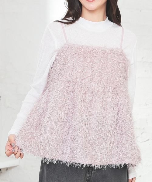 Honeys（ハニーズ） キャミソール フェザーキャミソール : ZOZOTOWN