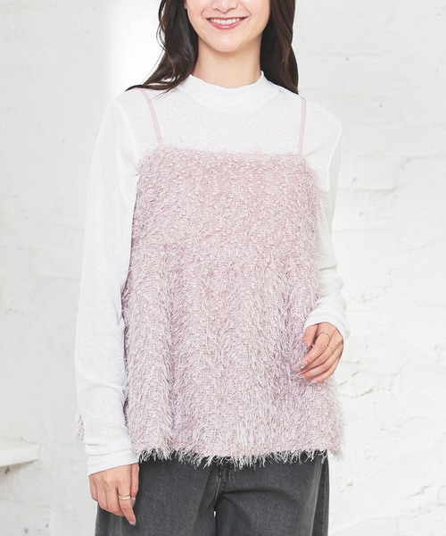 Honeys（ハニーズ） キャミソール フェザーキャミソール : ZOZOTOWN