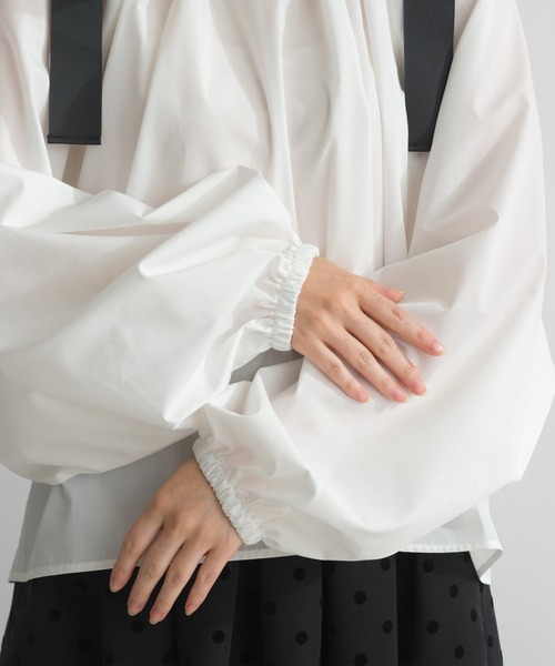 PICCIN PERLA ブラウス シャツ ダブルリボンザビエルブラウス