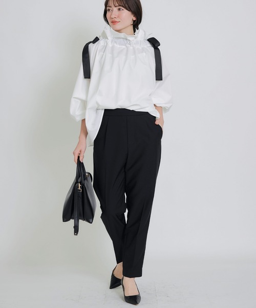 〔SNIDEL〕ダブルリボンチュニックシャツブラウス SNIDEL(スナイデル)の「ダブルリボンチュニックシャツブラウス」 - PARTE
