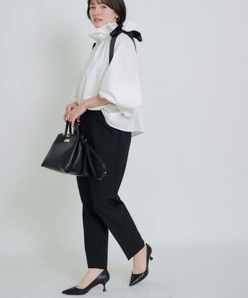 〔SNIDEL〕ダブルリボンチュニックシャツブラウス SNIDEL(スナイデル)の「ダブルリボンチュニックシャツブラウス」 - PARTE