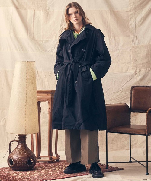 メゾンスペシャル　コート　黒　01 MAISON SPECIAL（メゾンスペシャル） トレンチコート 1 ブラック