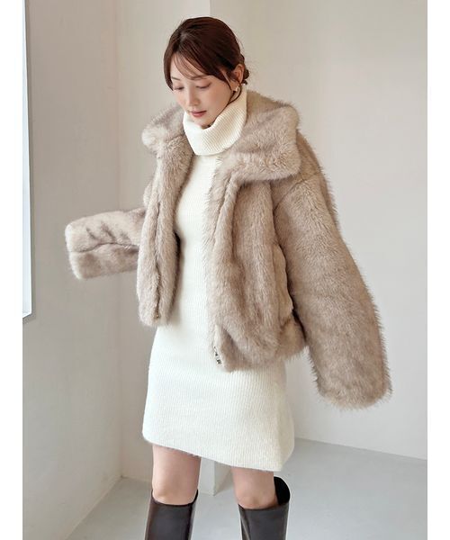 スナイデル　ミニニットワンピース　ニットジャケット SNIDEL - snidel ミニニットワンピース ニットジャケットの通販 by