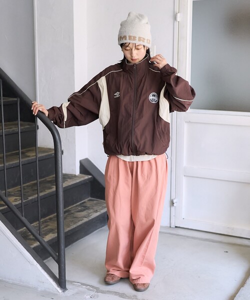 UMBRO ブラウン ナイロンジャンパー FREAK'S STORE ブルゾン ジャンバー UMBRO × STORE/アンブロ