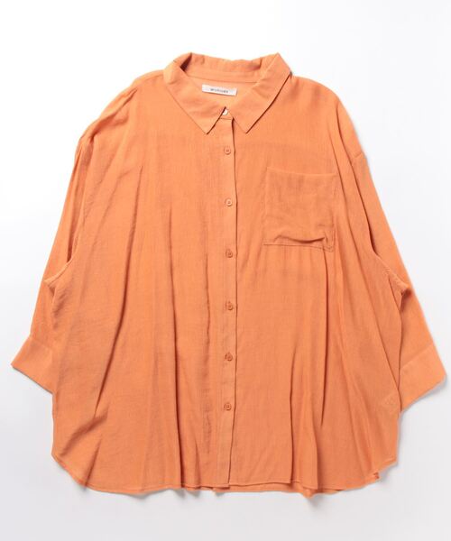 「archives」 ドルマンスリーブシャツ MEDIUM オレンジ レディース