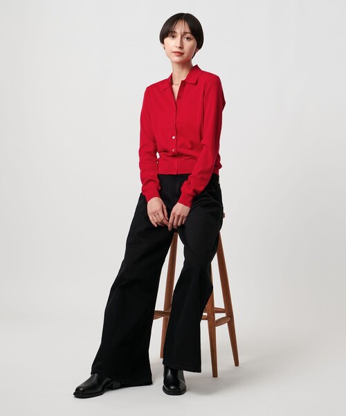 UNITED ARROWS カーディガン ポロニット ウォッシャブル