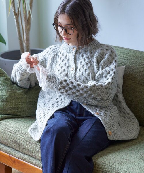 ネパールウールハンドニットカーディガン ネパールウールハンドニットカーディガン（ニット/セーター）｜OUTDOOR