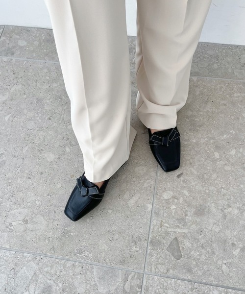 パンプス WEB限定 ローファーパンプス 歩きやすい 疲れにくい 3.5cmヒール 脱げにくい 通勤 　/55301の画像