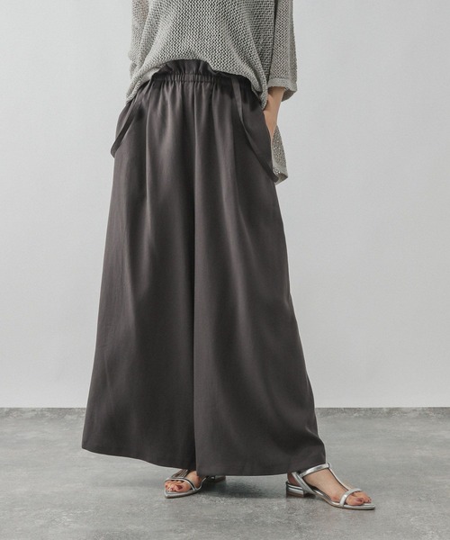 GLOBAL WORK（グローバルワーク） パンツ シルクライクサス付きワイド