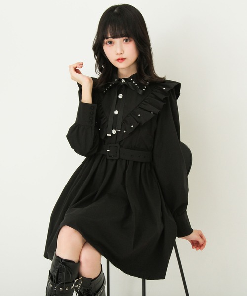 chesty フリルビジューワンピース　未使用 Chesty - chesty フリルビジューワンピの通販 by 引っ越し間近の