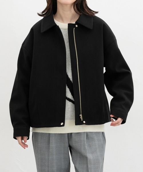 ちーママ様先用23区　黒ブルゾン Triacetate Polyester Dropped