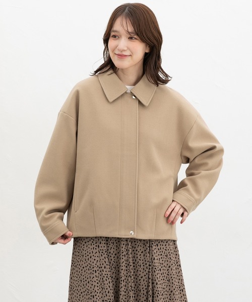 週末限定値下げ⭐︎コットンカルゼバイカラーブルゾン Honeys（ハニーズ） ブルゾン アウター 「抗菌防臭・静電気軽減」衿付