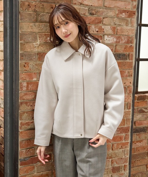 Honeys（ハニーズ） ブルゾン アウター 「抗菌防臭・静電気軽減」衿付