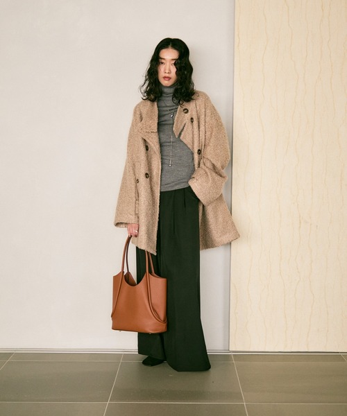 モッズコート コート stand collar boucle coat/スタンドカラー