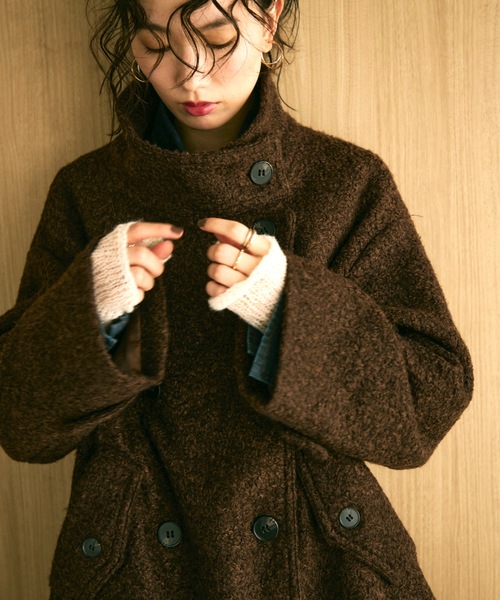 モッズコート コート stand collar boucle coat/スタンドカラー