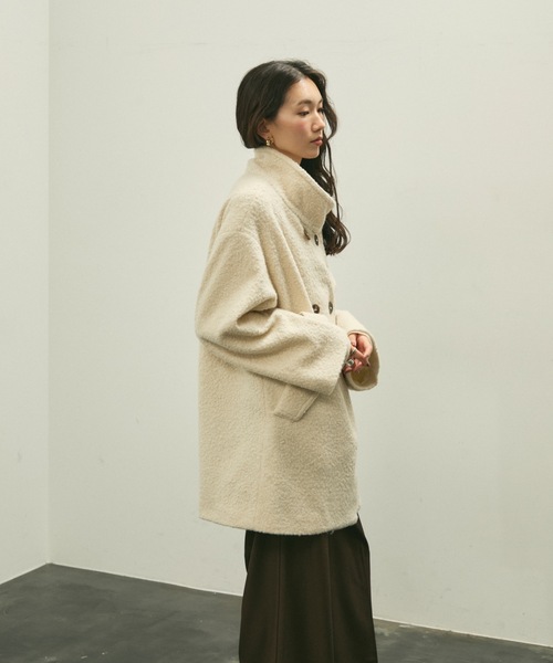モッズコート コート stand collar boucle coat/スタンドカラー