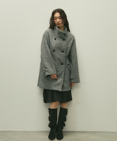 モッズコート コート stand collar boucle coat/スタンドカラー