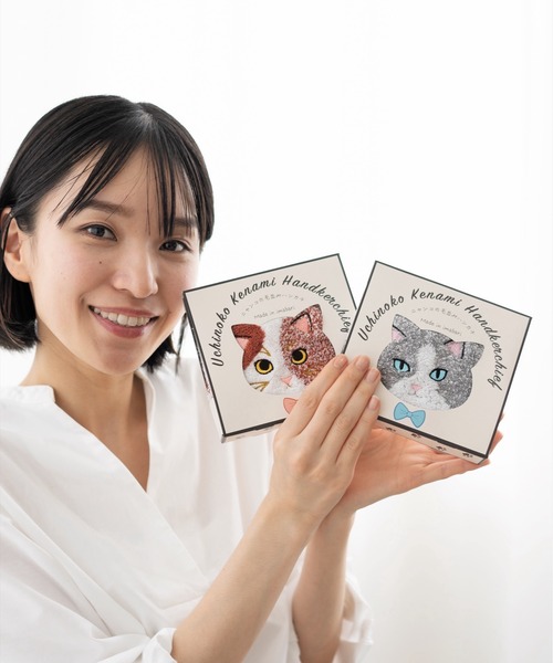 ハンカチ 「今治タオル」ニャンコの毛並みをそのまま表現した、ふわふわ刺繍入り今治タオルハンカチ。猫好き必見の愛らしいデザインと、職人技で仕上げた… | MILLION CARATS | 27