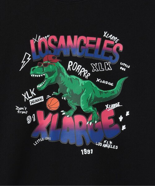 XLARGE KIDS（エクストララージ キッズ） トレーナー バスケット恐竜 