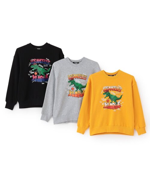 XLARGE KIDS（エクストララージ キッズ） トレーナー バスケット恐竜 