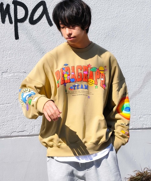 Paragraph（パラグラフ） スウェットカットソー FREE ベージュ メンズ