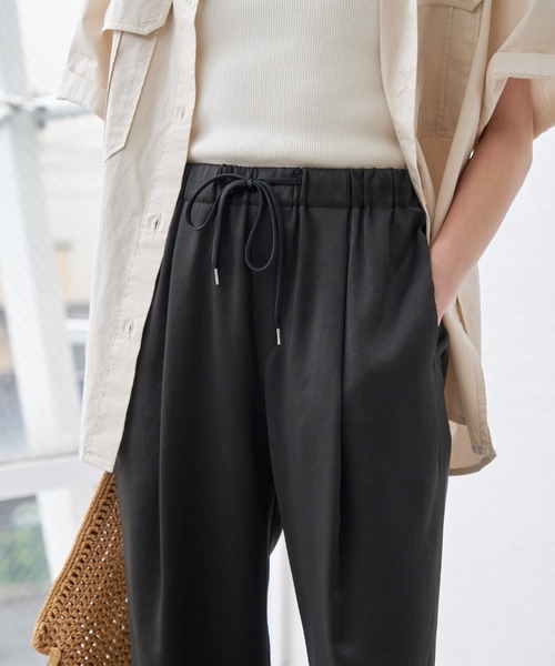 Spick＆Span パンツ 「追加2」サテンイージーパンツ レディース