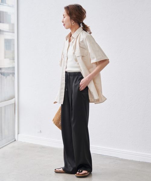 Spick＆Span パンツ 「追加2」サテンイージーパンツ レディース