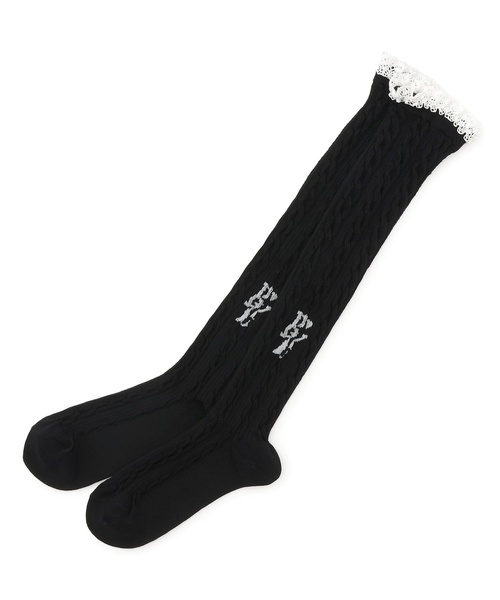 by LOVEiT 靴下 フリルニーハイソックス キッズ 子供 女の子