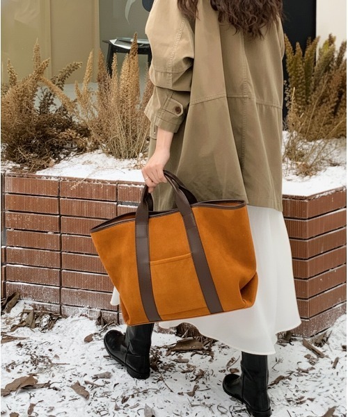 トートバッグ 大容量 フェイクスエード レディース : ZOZOTOWN Yahoo