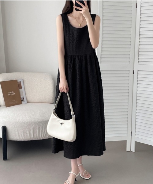 「ABITOKYO」 ノースリーブワンピース X-LARGE ベージュ レディース_画像3