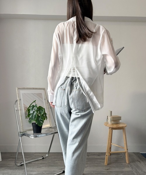 「Amulet」 長袖シャツ FREE パープル レディース_画像4