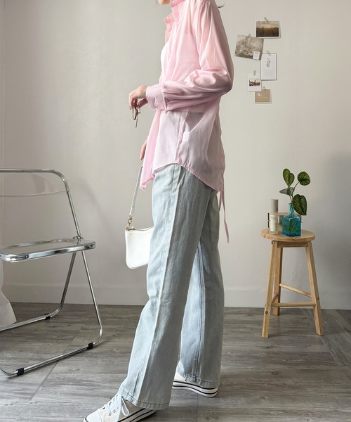 「Amulet」 長袖シャツ FREE パープル レディース_画像8